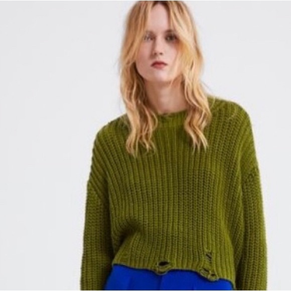 Zara torn mesh sweater - Picture 1 of 7